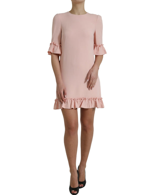 Dolce & Gabbana Light Pink Viscose A-line Shift Mini Dress