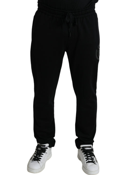 Dolce & Gabbana Black DG Logo Skinny Jogger Sweatpants Pants