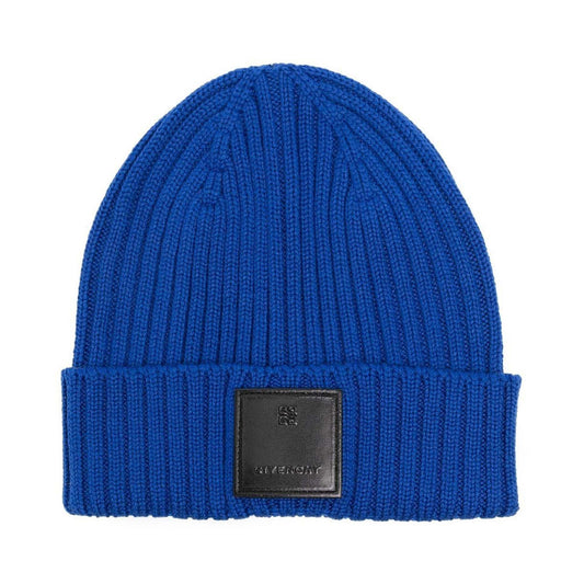 Givenchy Blue Beanie Hat in Wool