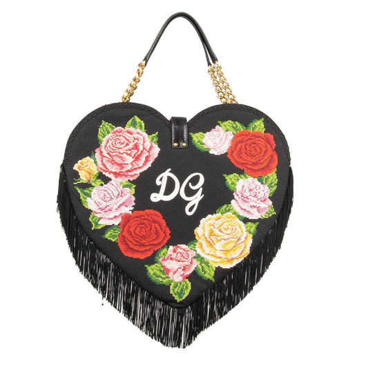 Dolce & Gabbana Black Viscose Crossbody Bag