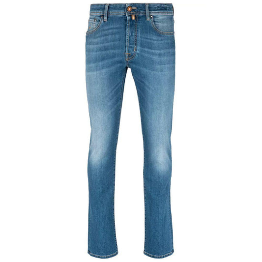 Jacob Cohen Light Blue Cotton Jeans & Pant - Kechiq Concept Boutique