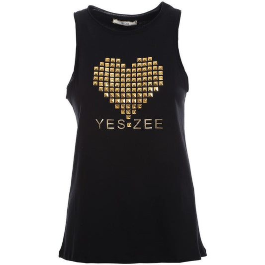 <tc>Yes Zee</tc> Black Cotton Tops & T-Shirts