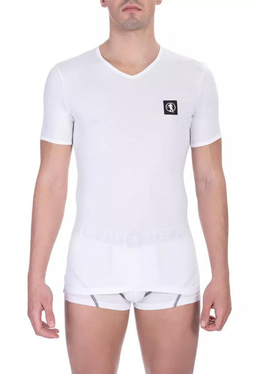 Bikkembergs White Cotton T-Shirt - Kechiq Concept Boutique