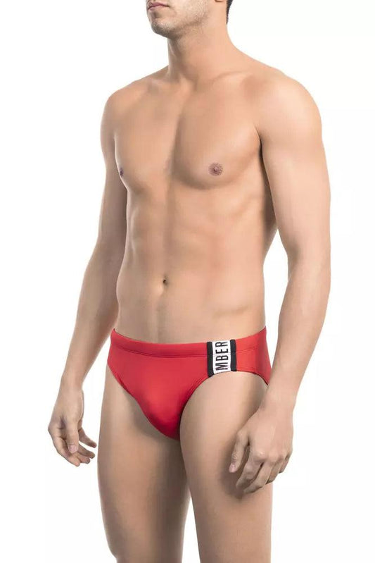 Bikkembergs Red Polyamide Swimwear - Kechiq Concept Boutique