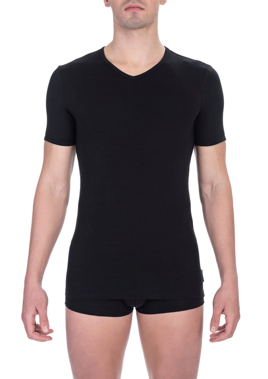 Bikkembergs Essential V-Neck T-Shirt Twin Pack - Black