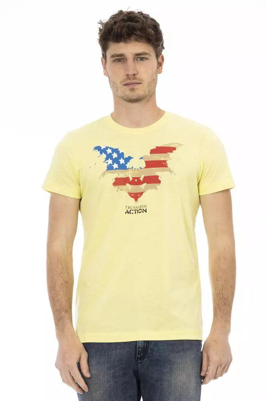 Trussardi Action Yellow Cotton T-Shirt - Kechiq Concept Boutique