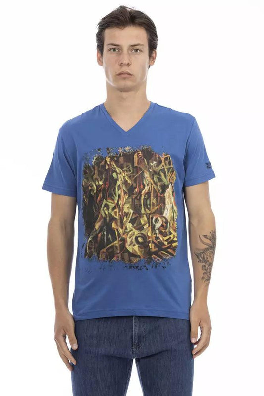 Trussardi Action Blue Cotton T-Shirt - Kechiq Concept Boutique