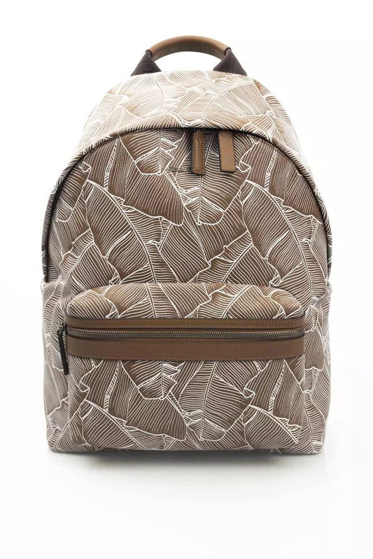 Cerruti 1881 Elegant Leather Backpack with Zip Closure