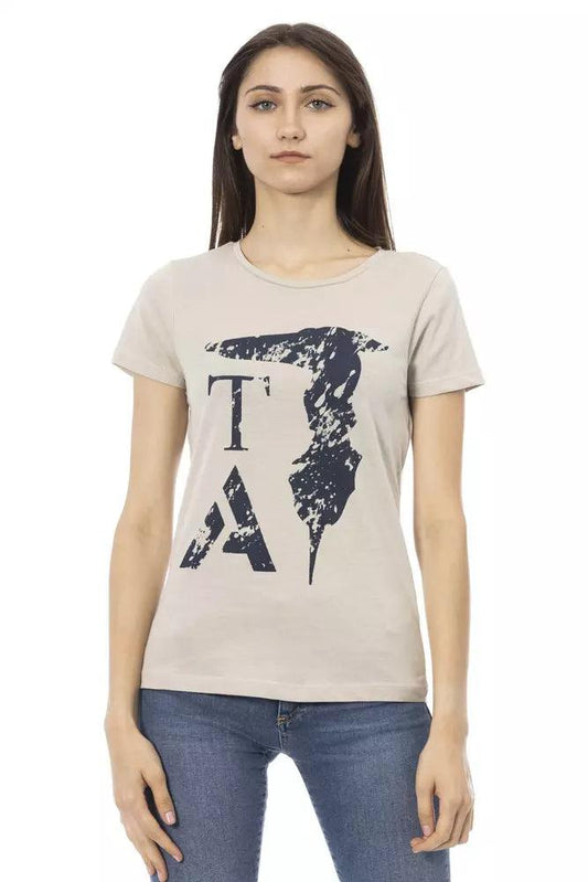 Trussardi Action Beige Cotton Tops & T-Shirt - Kechiq Concept Boutique