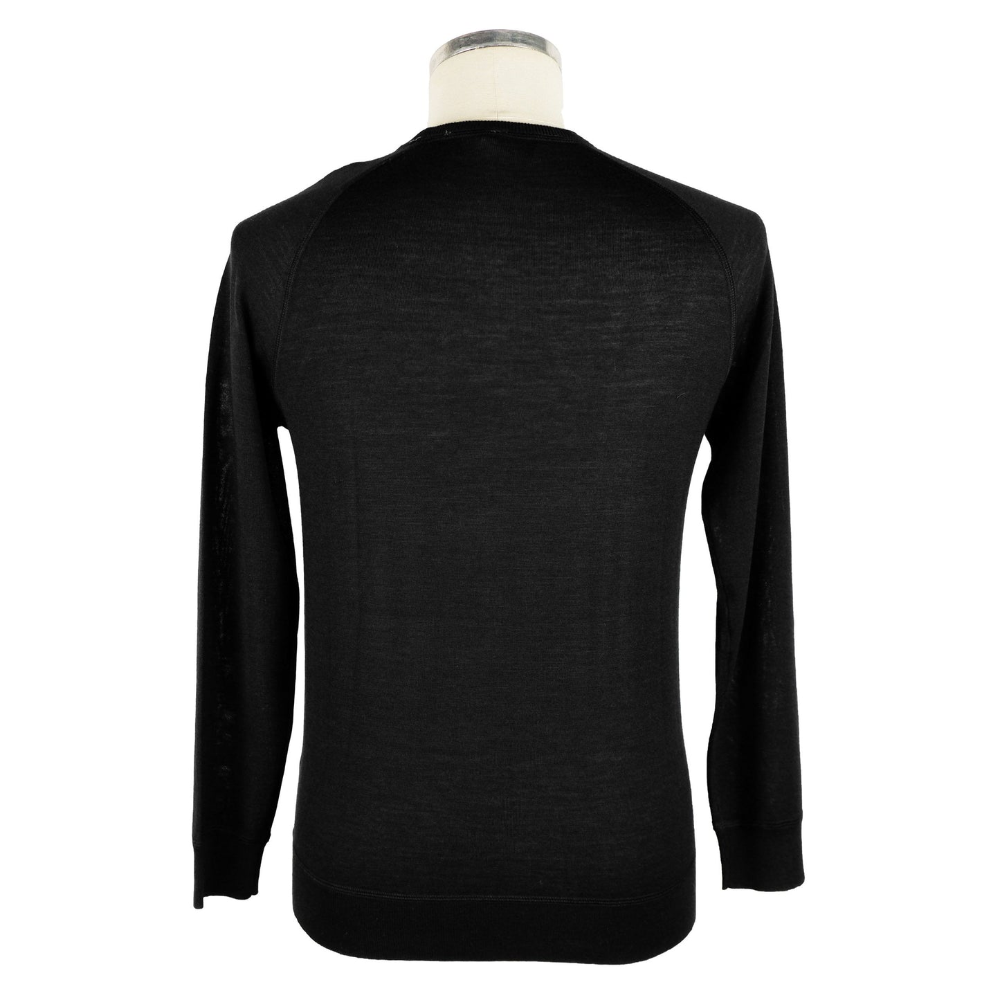 Emilio Romanelli Black Wool Merino Sweater