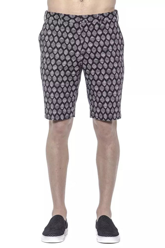 PT Torino Chic Patterned Bermuda Shorts in Blue