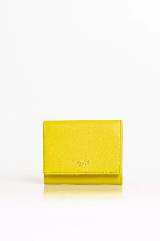 <tc>Trussardi</tc> Yellow Leather Wallet