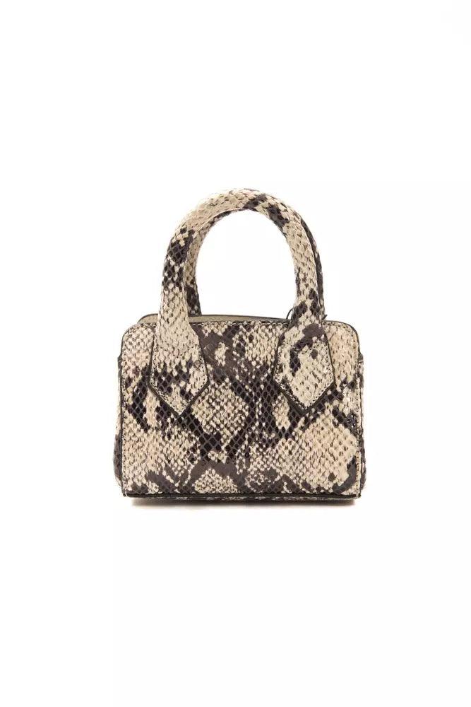 Pompei Donatella Gray Leather Handbag - Kechiq Concept Boutique