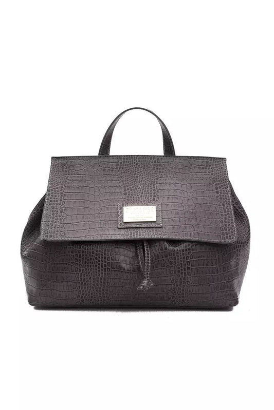 Pompei Donatella Convertible Crocodile-Print Leather Handbag