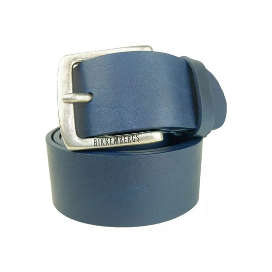 Bikkembergs Blue Leather Belt